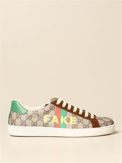 not fake gucci sneakers|gucci ace sneakers gg print.